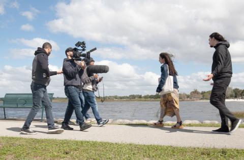 Wesley Sanchez and crew filming in St. Cloud for the day. PHOTO/WESLEY SANCHEZ
