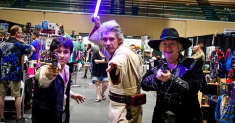Cosplayers strike a pose during Fandom Kissimmee 2021. PHOTO/FANDOM