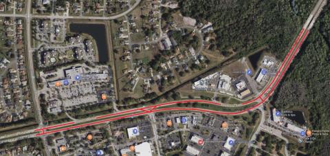 A busy stretch of Cypress Parkway is tentatively scheduled for resurfacing, starting Tuesday. GRAPHIC/OSCEOLA COUNTY