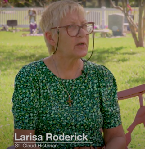 Larisa Roderick, who in 2019 helped secure 61 military headstones for veterans buried in Mt. Peace Cemetery, will explain what is fiction and what is real regarding St. Cloud’s history on Saturday.