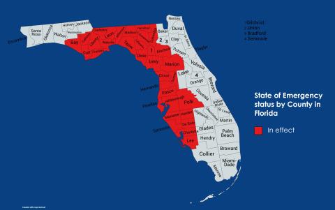 Those counties do not include Osceola -- but close.   Polk is among the counties.