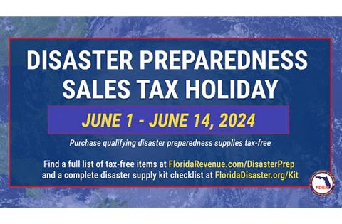 A 14-day sales tax “holiday” on storm-related items begins Saturday.