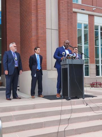State Attorney Andrew Bain reveals the findings of a grand jury investigation into the Kissimmee Police Department's actions regarding an incidence of excessive police force, and the resulting findings of systemic issues within the department. PHOTO/KEN JACKSON
