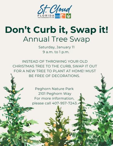 If your tree makes it into the new year, you can swap it for mulch and a new tree to plant at home. GRAPHIC/CITY OF ST. CLOUD