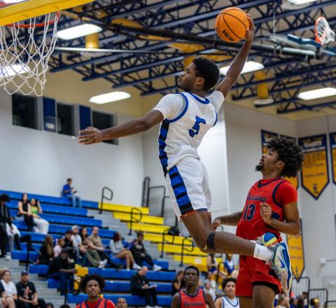 Jordan Mundle scored 23 points Wednesday in a historic night for the Osceola Kowboys, a 102-75 win over Riverview in the Class 7A regional playoffs. PHOTO/TAYLOR MCFEE