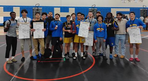 Like it did at the state duals districts and OBC championships, Osceola (pictured) edged out Harmony for the team district title Saturday. PHOTO/J. DANIEL PEARSON