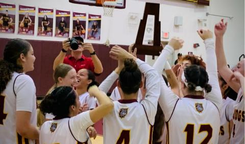 St. Cloud claimed its third district title in four years Saturday with a gritty 39-33 win over rival Harmony. PHOTO/KATIE WILLIAMS