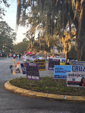 The Kissimmee sign ban followed a chaotic period from last year’s election when supporters of various candidates clashed and damaged city property, city officials said. FILE PHOTO