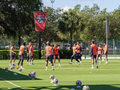 Bayern Munich trains in on the world class fields at ESPN Wide World of Sports Complex ahead of its FIFA Club World Cup appearance. (Photo/Mario Casamalhuapa)