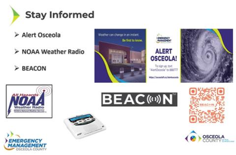 Osceola emergency management officials say there are a number of ways residents can receive storm updates, including the new Beacon update app. (Photo/Photog)