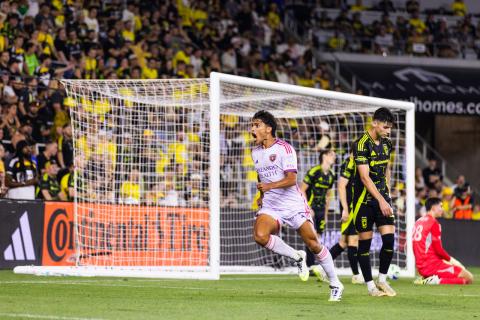 Ramiro Enrique scored twice on feeds from Ivan Angulo in the second half in Orlando City's comeback 3-1 in Columbus late Friday night. (Photo/Mark Thor Orlando City Staff Photographer)
