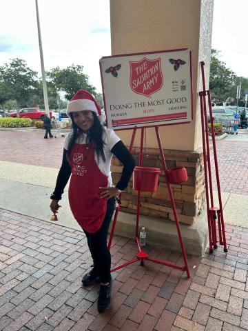 As it's the Christmas season, the familiar Salvation Army Holiday Kettles are out at local businesses. (Photo/Salvation Army)