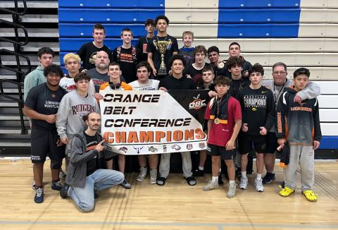 Harmony tallied 220.5 team points to easily snap Osceola's three-year hold on the OBC boys team wrestling title. (Photo/J. Daniel Pearson)