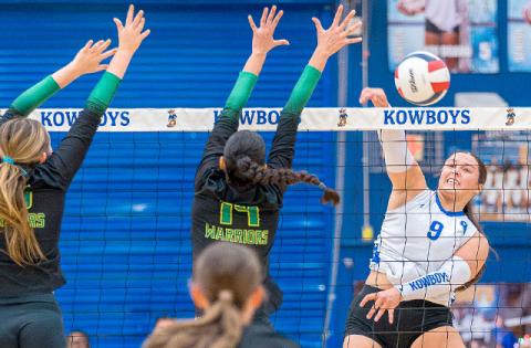Cate Palmi was incredible, now owning the Central Florida career kills record, in a four-year span that was incredible for Osceola, with four OBC and district titles and three Class 7A regional championships. Photo/Taylor McFee.