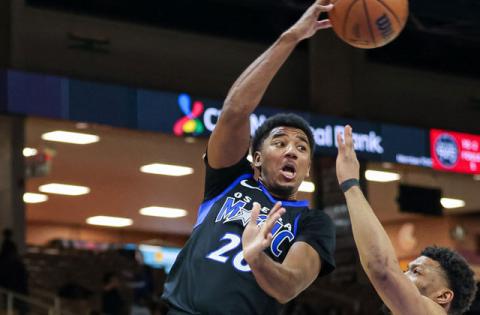 Reece Beekman recorded the first triple-double of his career with 15 points, 10 assists and 10 rebounds in the Osceola Magic's 126-107 win over the Long Island Nets Sunday, a victory that secured an NBA G League playoff berth. (Photo/Taylor McFee)
