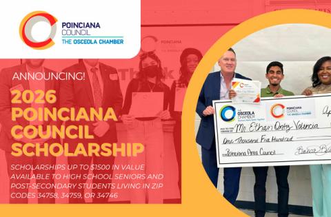 Applications are now available for the two 2026 Poinciana Council scholarships.