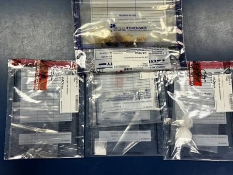 Some of the evidence located and removed from a search warrant conducted at the Ambassador Inn on West Vine Street near Hoagland Boulevard. (Photo/Kissimmee Police Department)