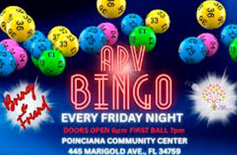 Bingo is played every Friday night at the community center