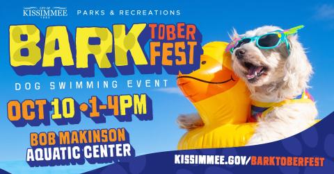 City of Kissimmee 'Barktoberfest' Dog Swim event — Oct. 10
