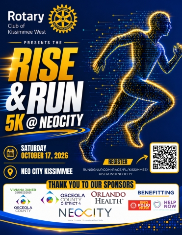 Rotary Club of Kissimmee West 'Rise & Run' 5K at NeoCity — Oct. 17
