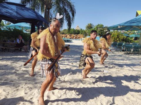 The entertainment at the preview of Aquatica’s 15th anniversary last week included a flavor of New Zealand. PHOTO/KEN JACKSON