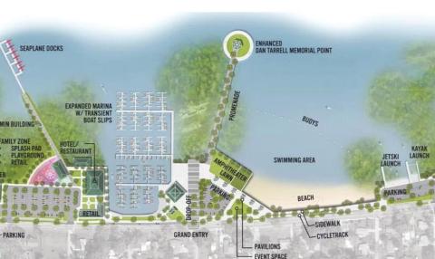 Here’s a rendering of a potential future plan for the St. Cloud Lakefront. A meeting will be held Wednesday at 5:30 p.m. to take public input. GRAPHIC/CITY OF ST. CLOUD