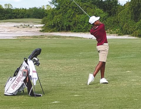 Ayden Febres’ dedication to golf is evident; just a freshman, he’s already claimed district and regional individual titles. (Photo/J. Daniel Pearson)