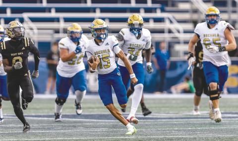 Camren West started at quarterback for the Osceola Kowboys in the 2024 Class 6A state championship game. Six months later, he’s listed on Hudl as a member of the Orlando powerhouse Dr. Phillips program after transferring. (Photo/Taylor McFee)