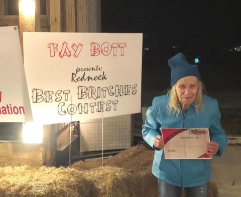 Carolyn Copacio took home the Best Britches Award in the Redneck Games.