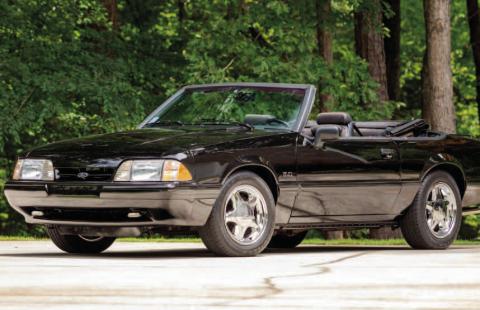 This 1993 Ford Mustang LX Convertible is part of the Kenny & Marilyn Newcombe Collection featured at the 2023 Mecum Kissimmee auction.