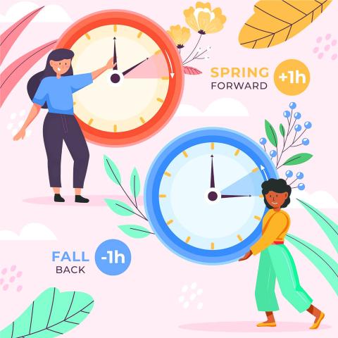 Daylight Savings graphic from Freepik.com