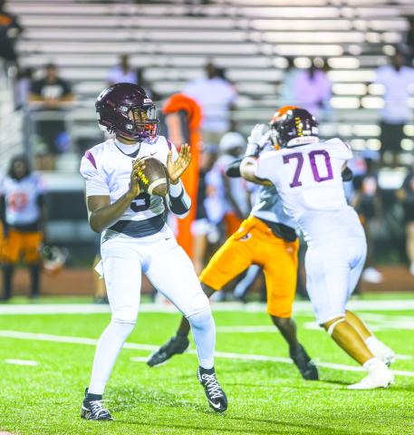 New St. Cloud quarterback Jeremiah Lattier shows flashes of the future, as he tossed four touchdown passes in Friday’s spring jamboree against Viera and Leesburg. (Photo/Taylor McFee)
