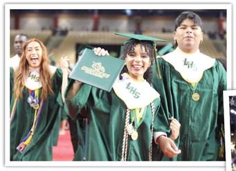 Liberty High graduates show the glee of the day. PHOTO/OSCEOLA SCHOOL DISTRICT