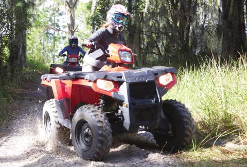 The 230 acres of tracks and trails at Revolution Adventures offer a challenge to both novice and seasoned ATV riders. PHOTO/REVOLUTION ADVENTURES