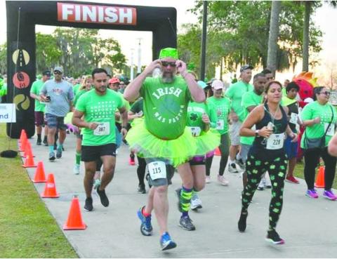 Scene from the March for Meals St. Patrick’s Day 5k Run/Walk at Kissimmee Lakefront Park in 2025. The Osceola Council on Aging expects more than the 600 walkers, joggers and runners who participated last year. (Photo/Osceola Council on Aging)